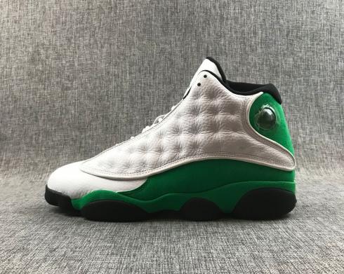 Air Jordan 13 High White Black Green Basketball Shoes DB6637-113