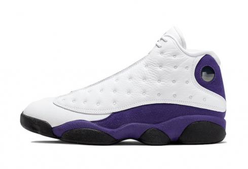 Air Jordan 13 Lakers White Black Court Purple University Gold 414571-105