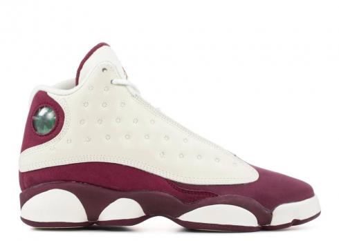 Air Jordan 13 Retro Gs Bordeaux Sail Bronze Red Metallic 439358-112