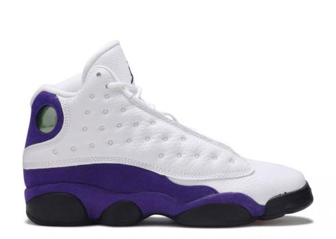 Air Jordan 13 Retro Gs Lakers Court Gold Purple University Black White 884129-105