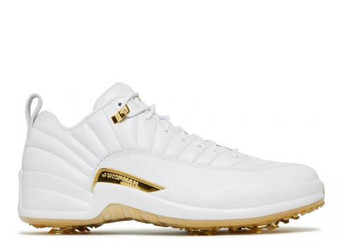 Air Jordan 12 Low Golf Masters White Malachite Gold Metallic DM0106-117