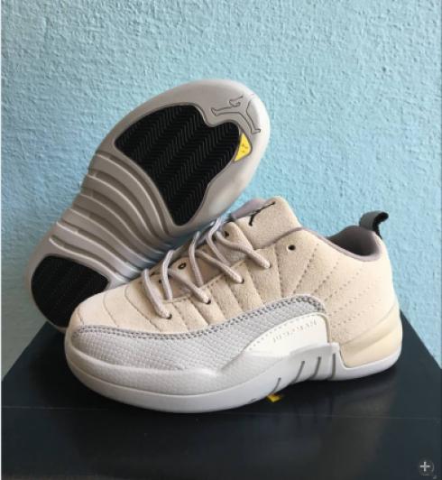 Nike Air Jordan XII 12 Kid Toddler Shoes White Grey Light Brown 850000