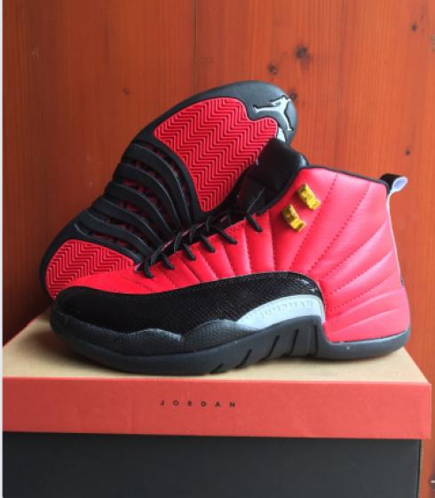 Nike Air Jordan XII 12 Retro red black white men Basketball Shoes