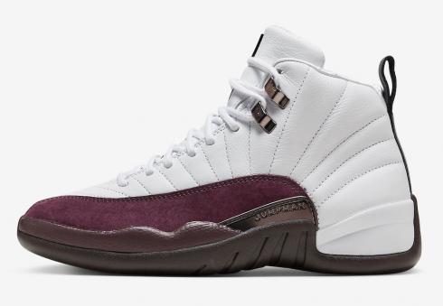 Air Jordan 12 Retro SP A Ma Maniere White Black Burgundy Crush DV6989-100