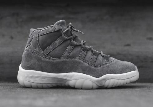 Nike Air Jordan XI 11 Premium Suede Cool Grey Men Shoes 914433-003