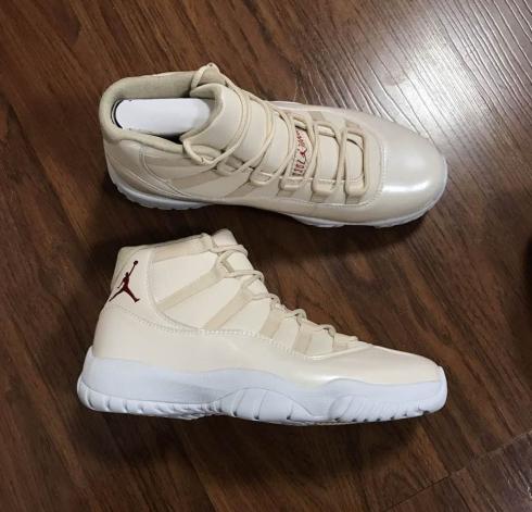 Nike Air Jordan XI Beach 11s Beige White Men Basketball Shoes