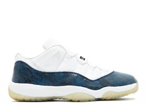 Air Jordan 11 Snake Low Snakeskin Navy White Black 136071-102