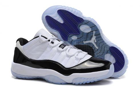 Nike Air Jordan Retro 11 XI Concord Low Black White Men Shoes 528895 153