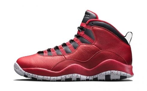 Air Jordan 10 - Bulls Over Broadway Gym Red Black Wolf Grey 705178-601