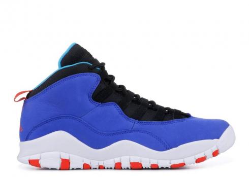 Air Jordan 10 Retro Gs Tinker Blue Orange Racer Black Team 310806-408