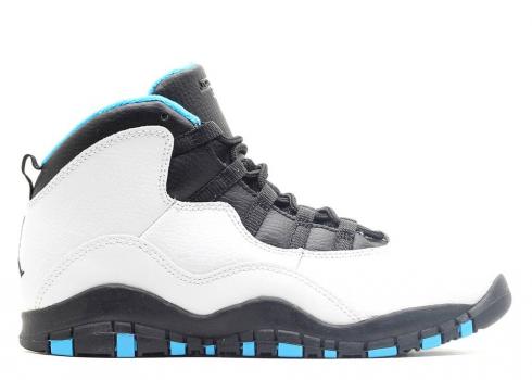 Air Jordan 10 Retro Ps Powder Blue White Black Dark 310807-106