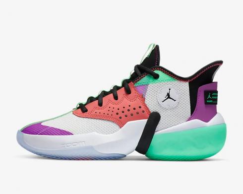 Air Jordan React Elevation White Hyper Violet Flash Crimson Black CK6618-101