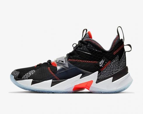 Air Jordan Why Not Zer0.3 Black Bright Crimson Cement Grey White CD3003-006