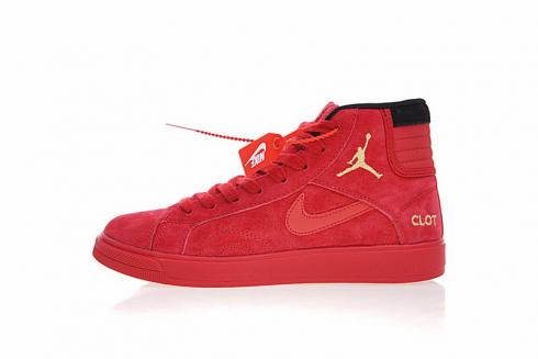 CLOT X Air Jordan Skyhigh OG High Red Discount Basketball Shoes 819953-337