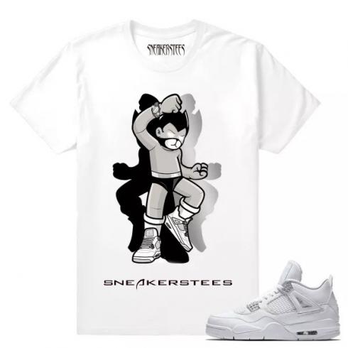 Match Air Jordan 4 Pure Money Astro Boy x Pure Money White T shirt