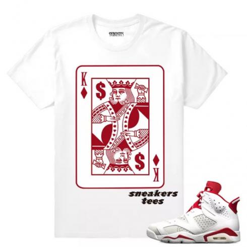 Match Jordan 6 Alternate King of Diamonds White T-shirt