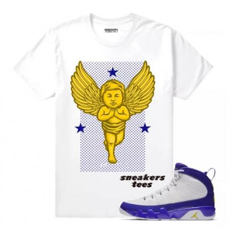 Match Jordan 9 Kobe Praying Angel White T-shirt