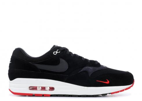 Nike Air Max 1 Premium Bred University Oil Black Grey Red 875844-007