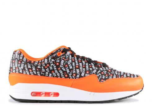 Nike Air Max 1 Premium Just Do It Orange White Total Black 875844-008