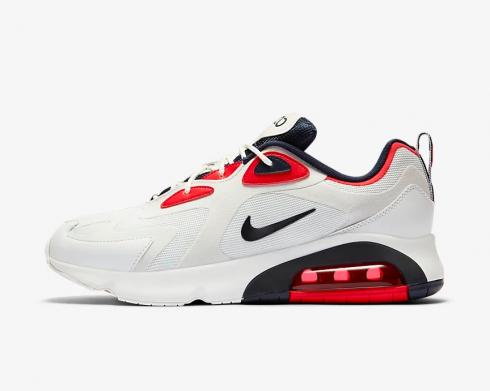 Nike Air Max 200 Summit White Platinum Tint University Red Obsidian CT1262-101