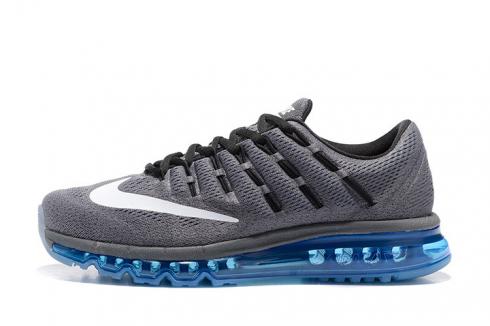 Nike Air Max 2016 Dark Grey Photo Blue Black White Running Shoes 806771-002