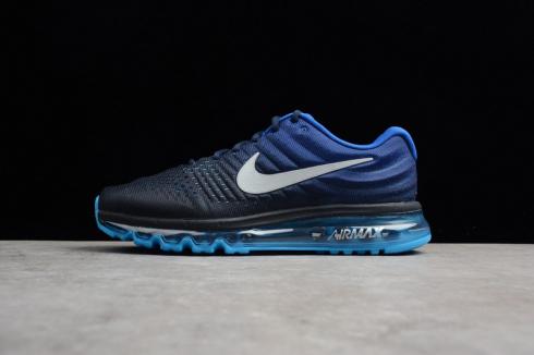 Nike Air Max 2017 Royal Blue Obdsidian Silver Breathable Running Shoes 849559-400