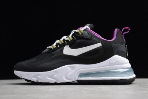 2020 Wmns Nike Air Max 270 React SE Black Vivid Purple White CV7956 011