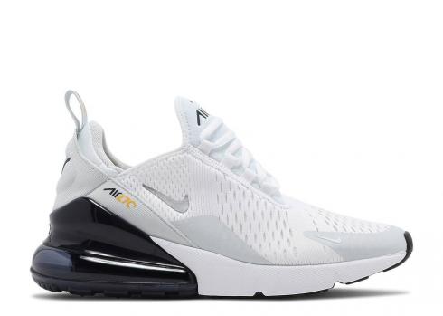 Nike Air Max 270 Gs White Midnight Navy Gold University Metallic Silver 943345-109