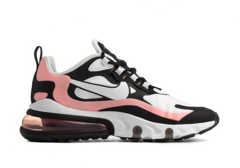 Nike Air Max 270 React Black White Bleached Coral Metallic Gold AT6174-005