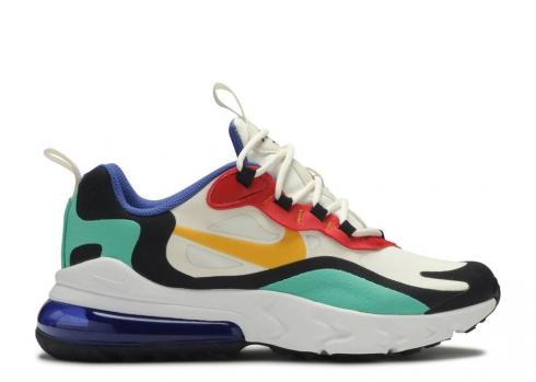 Nike Air Max 270 React Gs Bauhaus Phantom Gold University Green Kinetic Red BQ0103-001