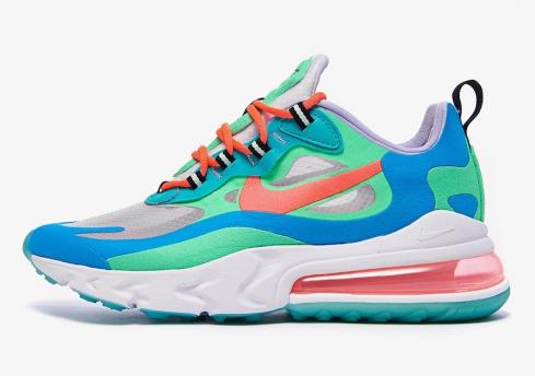 Nike WMNS Air Max 270 React Electro Green Flash Crimson Blue Lagoon AT6174-300