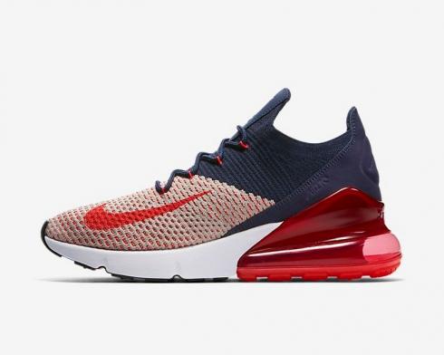 Wmns Air Max 270 Flyknit Independence Day Moon Particle Red Orbit College Navy AH6803-200