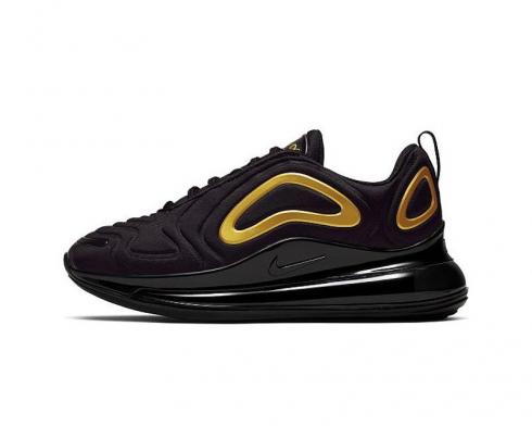 Nike Air Max 720 GS Black Metallic Gold Shoes AQ3196-014