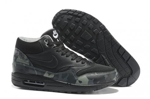 Nike Air Max 1 Mid FB Black Cool Grey White Camo Men Running Shoes 685192-001