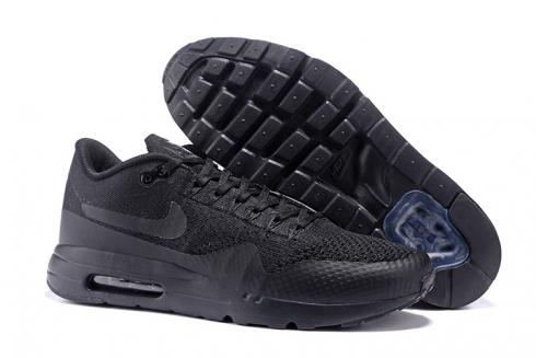 Nike Air Max 1 Ultra Flyknit Triple Black Men Women Running Shoes Sneakers 856958-001