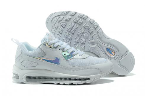 Nike Air Max 90+97 Running Shoes Unisex White Silver