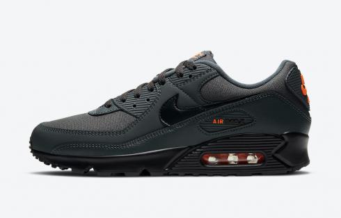 Nike Air Max 90 Iron Grey Orange Black Running Shoes DC4116-001