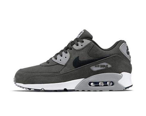 Nike Air Max 90 Leather Anthracite Black Wolf Grey Running Shoes 652980-012