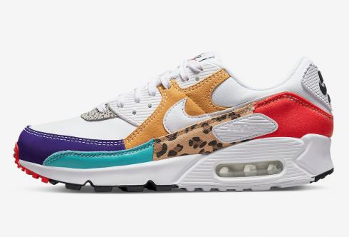 Nike Air Max 90 SE Animal White Light Curry Habanero Red DH5075-100