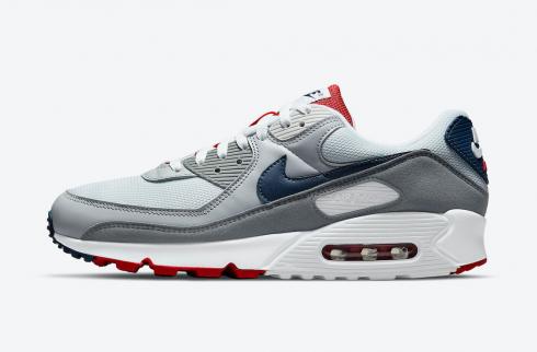 Nike Air Max 90 USA Pure Platinum Midnight Navy Wolf Grey CZ1846-001