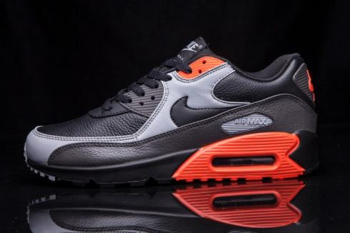 Nike Air Max 90 Essential Black Wolf Grey Red 652980-002