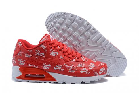 Nike Air Max 90 Essential Red White Athletic Sneakers Classic 537384-002
