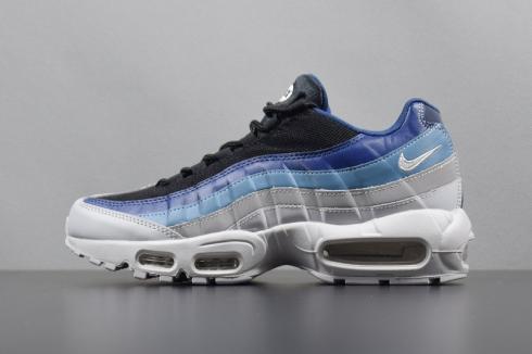 Nike Air Max 95 Essential Platinum Black Navy AQUA Blue 749766-026