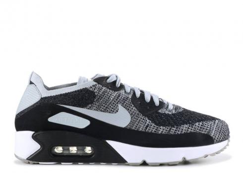 Nike Air Max 90 Ultra 2.0 Flyknit Oreo Platinum Grey Dark Black Pure Wolf 875943-005