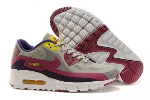 Nike Air Max 90 Breeze Schuhe Essential Sneakers Light Grey Purple Yellow 644204-014