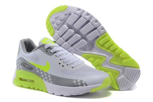 Nike Air Max 90 Ultra BR WMNS Shoes White Grey Flu Green 725061-007