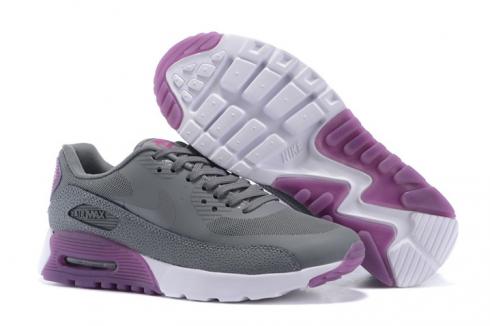 Nike Air Max 90 Ultra Essential Wolf Grey Silver Purple Women Running Shoes 724981-002