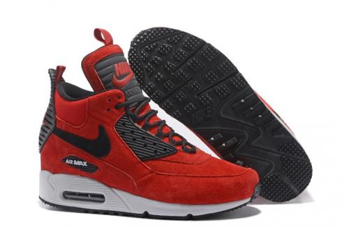 Nike Air Max 90 Sneakerboot Winter Suede Red Black 684714-018