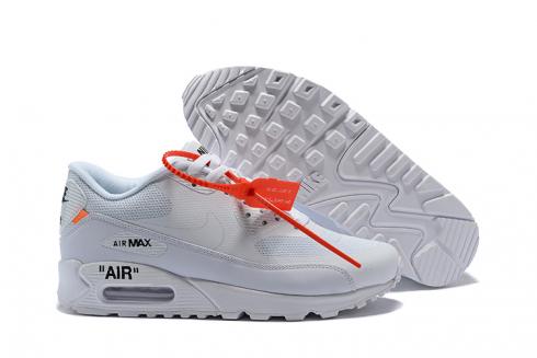 Off White X Nike Air Max 90 Unisex Running Shoes White All