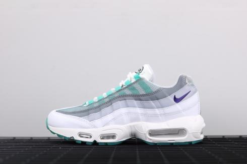 Nike Air Max 95 White Grey Green Mens Running Shoes 818592-995